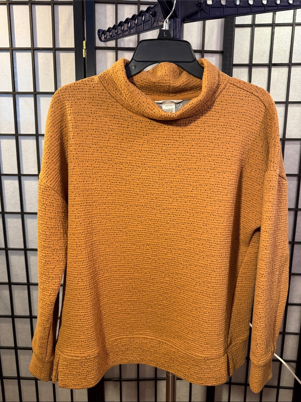 Jockey Women's Cowl Neck Sweater in Rust Orange